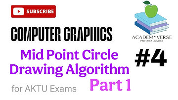 #4 Mid Point Circle Drawing Algorithm - Part 1 | Computer Graphics | Unit 1 | Aktu