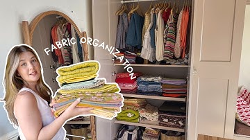organize my fabric stash with me