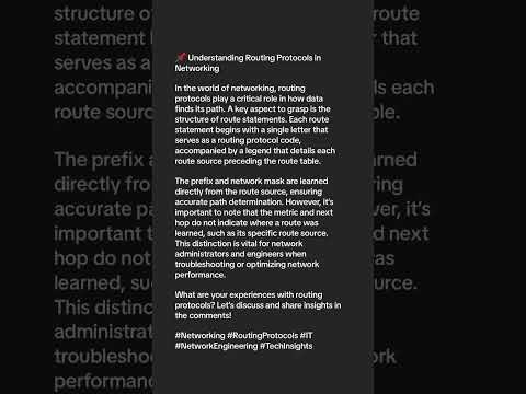 Understanding Routing Protocols