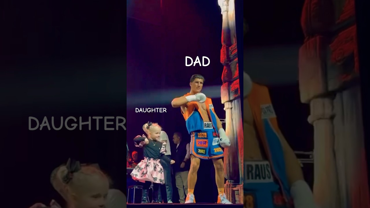 FATHER DAUGHTER RING WALK | BOXER GRADUS KRAUS WITH HIS PRINCESS GIANA