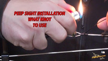 HOW TO TIE IN A PEEP SIGHT FOR BEGINNERS
