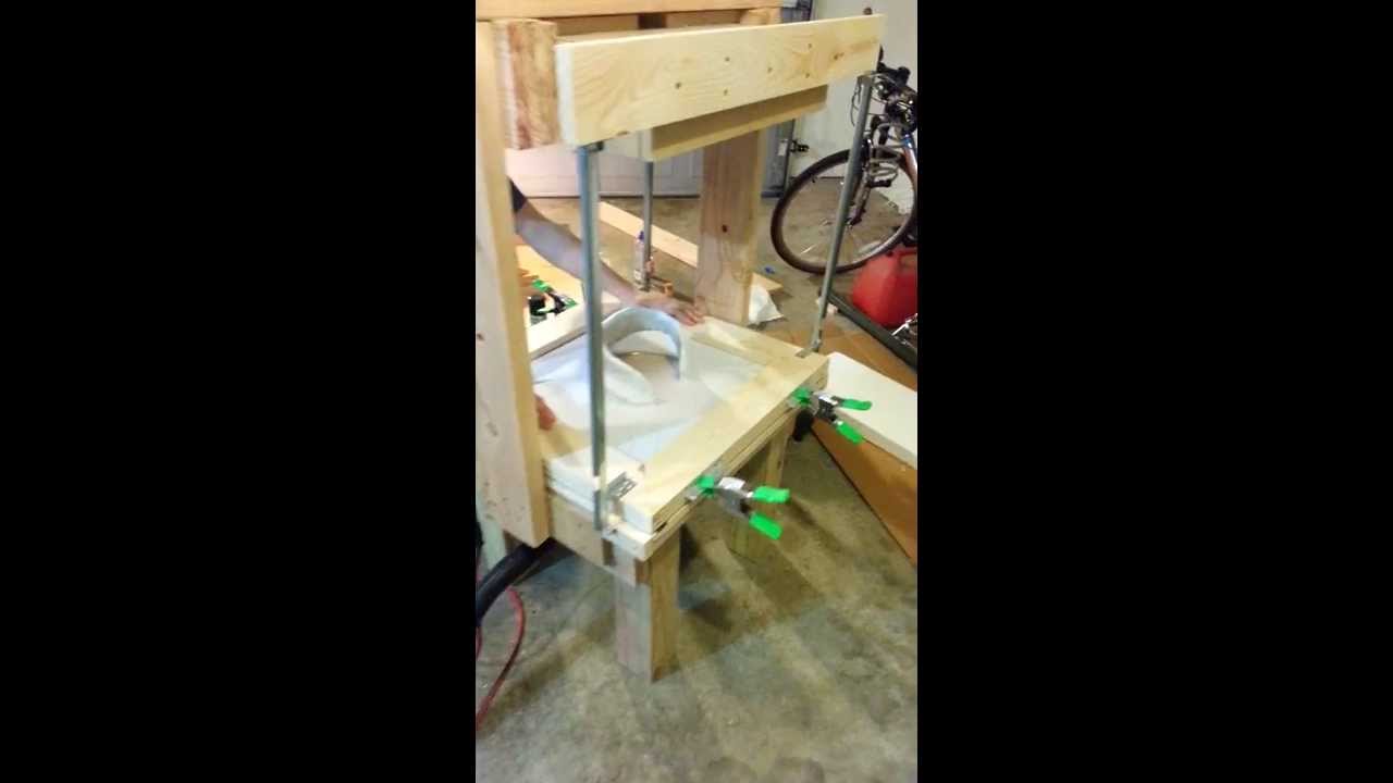 This is our vacuform. It goes ding when there's stuff.