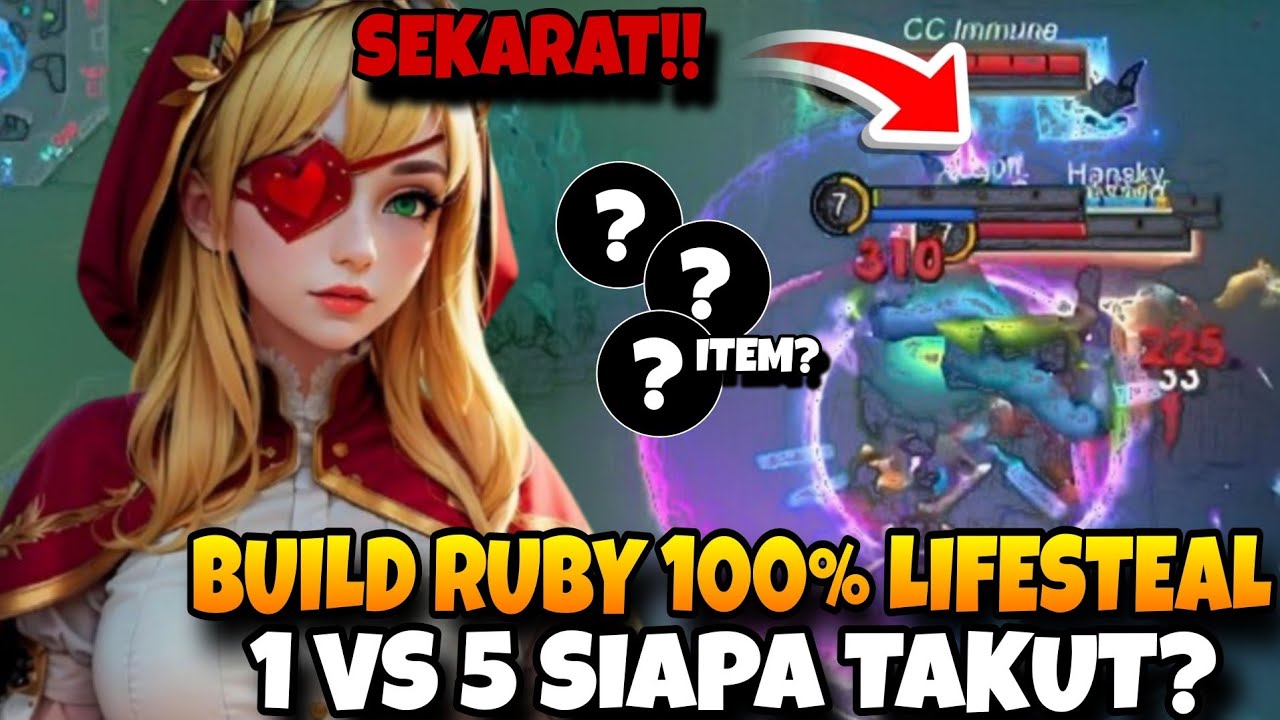 CARA JAGO MAIN RUBY EXPLANE EASY WIN GAMEPLAY RUBY FULL BUILD LIFESTEAL ...