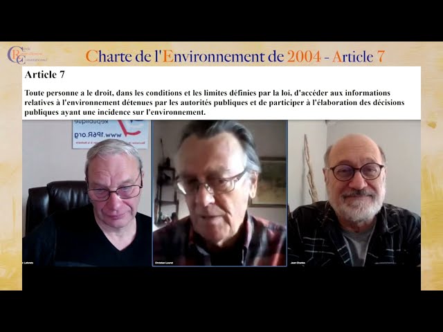 Critique de l'article 7 de la Charte de l'Environnement - Christian Laurut