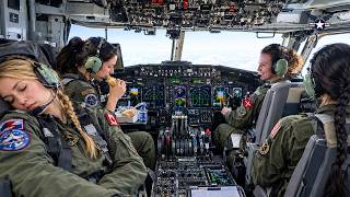 How All-Female US-NATO E-3A Pilot SLEEPS, EAT and Survive on 120-Hour Operation!