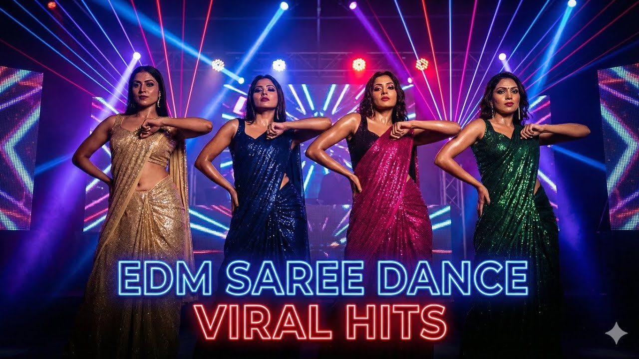 Modern Saree EDM Dance | High-Energy Club Vibes ✨