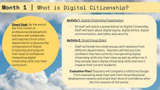 Cultivating Digital Citizenship and Promoting Cybersecurity: A 6-Month Schoolwide PD Plan