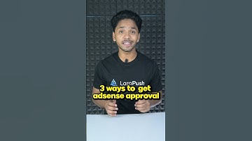 3 ways to get AdSense approval #shorts #shortsvideo