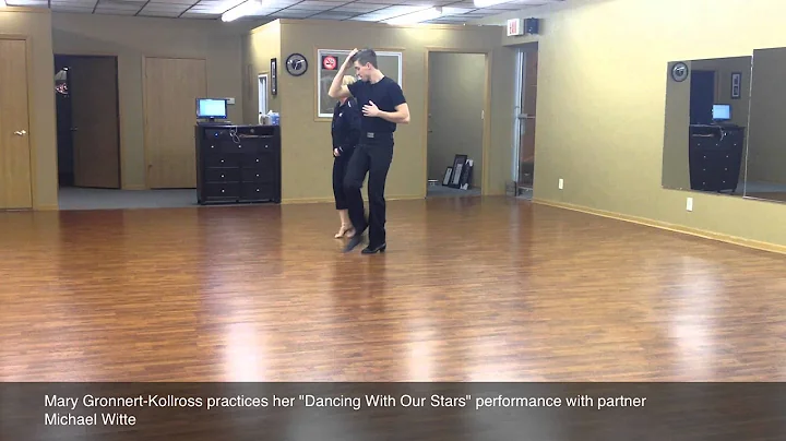 Mary Gronnert-Kollros...  practices for 'Dancing With our Stars' with Michael Witte