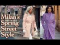 Unique style of milanese what are people wearing in milan  italian spring fashion 2024