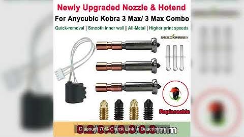 Upgrade Nozzle For Anycubic Kobra 3 Max Hotend Kobra 3 Max Nozzle Throat 0.4mm 0.6mm 0.8mm Replaceab