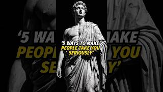 5 Ways To Make People Take You Seriously #shorts #respect #confidence