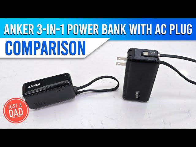 Anker 3-in-1 Power Bank Portable Charger With AC Plug COMPARISON - YouTube