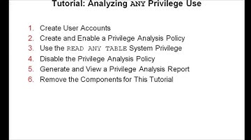 Analyzing ANY Privilege Use with Oracle Database Vault