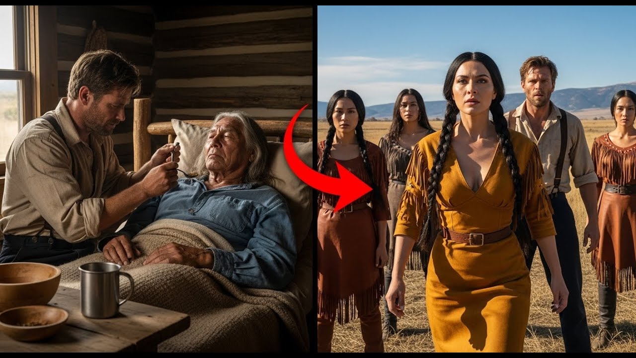 Chudý Kovboj Dal své Poslední jídlo Umírajícímu Náčelníkovi Apačů... Náčelník se vrátil se svými 7..