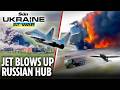 Ukrainian fighter jet obliterates Russian command centre as drones cause havoc behind frontlines