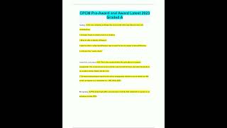 CPCM PreAward and Award Latest 2023 Graded A1770