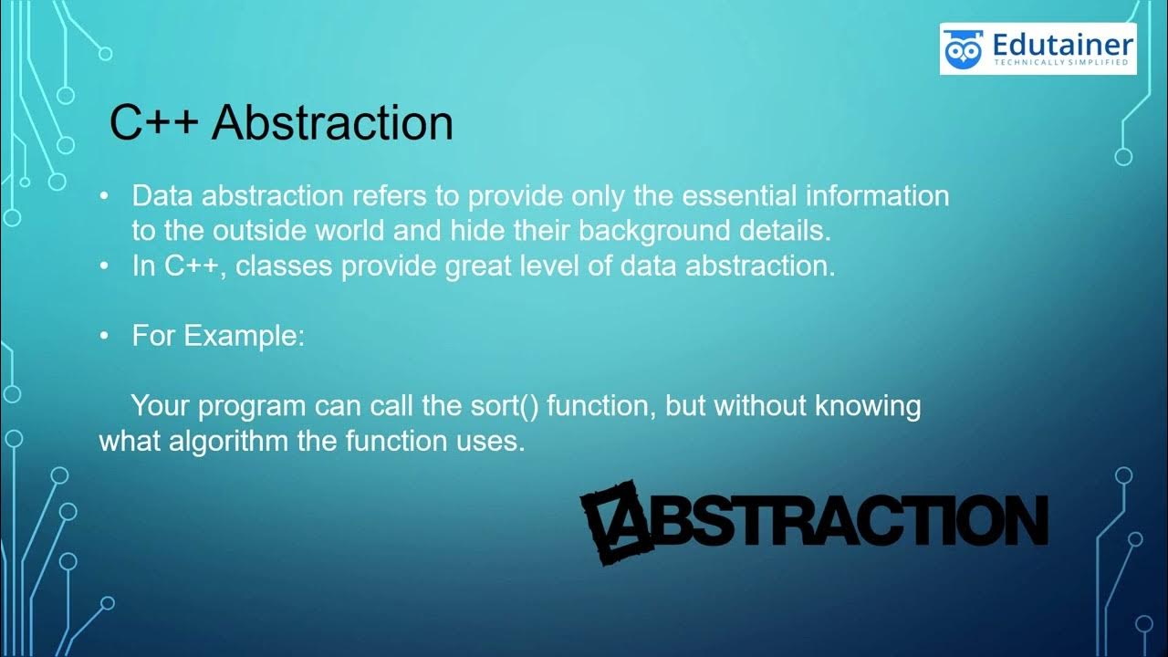 Module - 2 Lesson - 4 Abstraction - YouTube