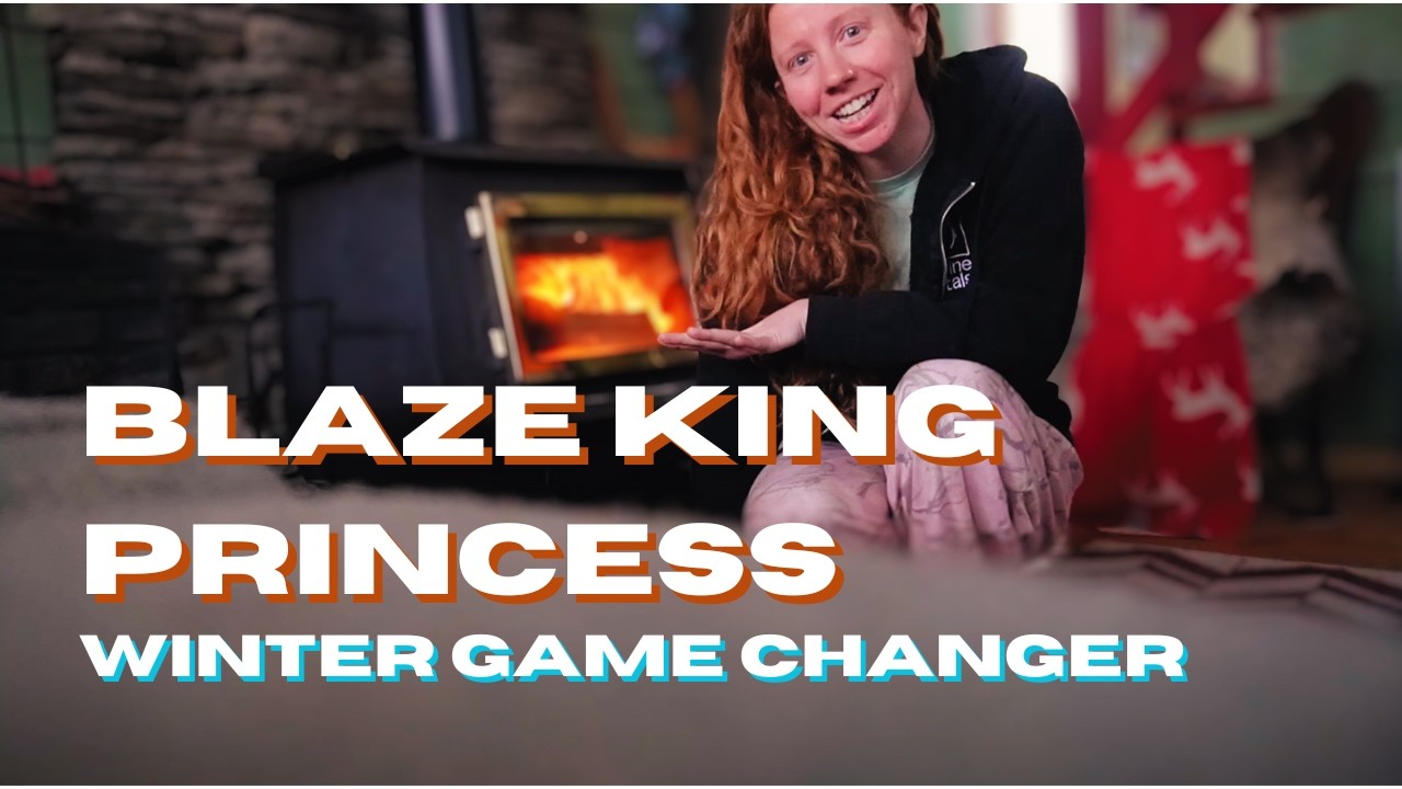 Установка дровяной печи Blaze King Princess в нашем уютном горном домике.