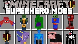 Minecraft SUPERHERO MOBS MOD / MORPH A COW AND SPIDERMAN TOGETHER !! Minecraft Mods