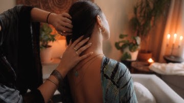 ASMR the softest massage to fall asleep & bath in light (almost touch, fabric & jewelry sounds)