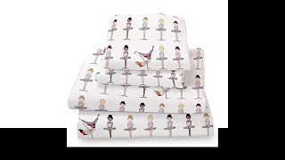 Where The Polka Dots Roam Twin Size Bed Sheets Pink Ballerina Print 3 Piece Set │ Blue and White, U