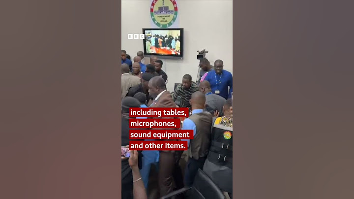 Chaotic scenes as MPs scuffle in Ghana's Parliament - BBC Africa