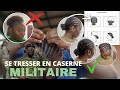 Coiffure simple pour femme militaire sur cheveux afro courts  se tresser en mission