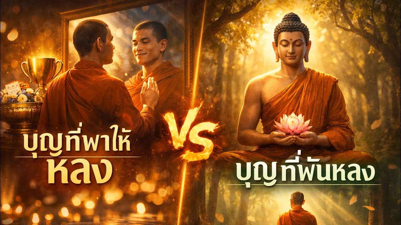 ทำบุญแทบตาย…ทำไมยิ่งหลง? | บุญที่พาให้หลง vs บุญที่พ้นหลง
