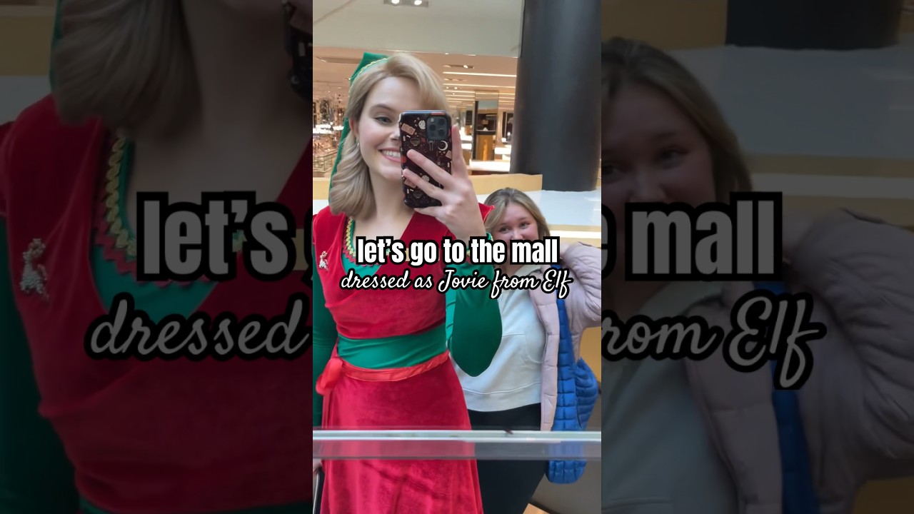 best way to spread Christmas cheer is cosplaying Jovie from Elf in public #christmas #cosplay #elf