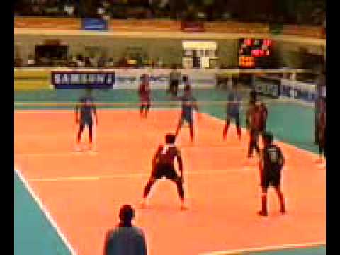 pertandingan cabang olahraga  voly Indonesia  vs thailand 