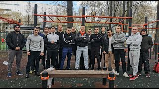 Разборка на районе! Москва. Заруба по подтягиваниям