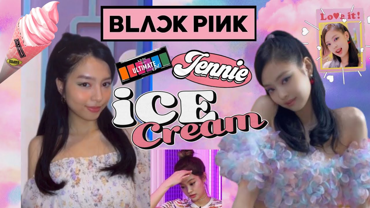 BLACKPINK JENNIE ICE CREAM MV’ INSPIRED COLORFUL MAKEUP TUTORIAL - YouTube