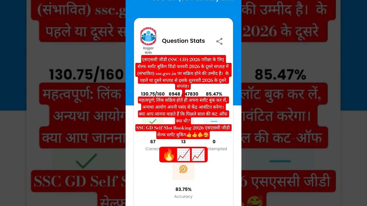 SSC GD Slot Booking 2026 Link 🔥 SSC GD Slot Book 2026 Kaise Kare | SSC GD Slot Booking Details