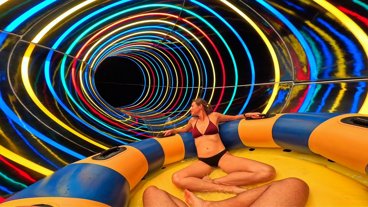 This Water Slide Fits 4 People at Once 😱💦 | Tatralandia Slovakia - YouTube