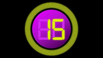 15 Second Countdown Timer with clock Ticking sound & Finish alarm beep #timer #clock #countdown