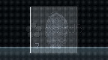 Fingerprint Test - Digital Animation. Stock Footage