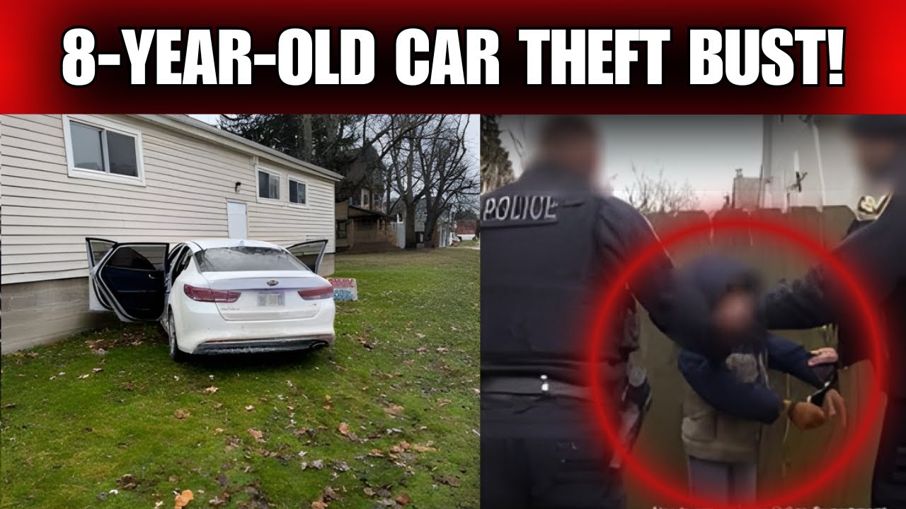 8-YEAR-OLD STEALS CAR with Buddies - Cops Freak Out! - YouTube