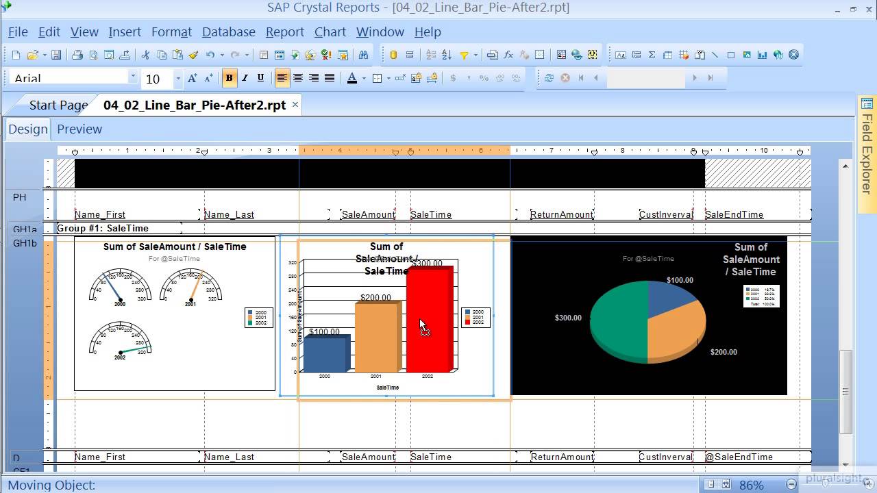 Crystal Reports Gauge Chart