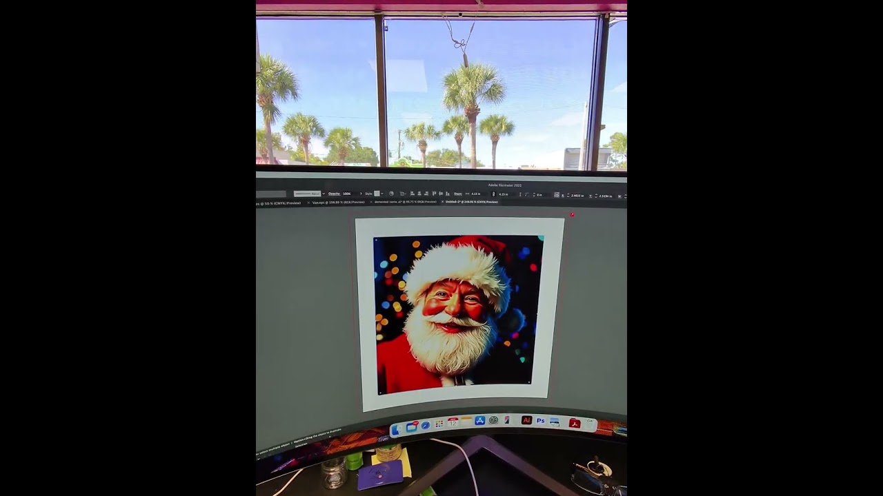 🎅 Watch Us Engrave Santa on a Slate Coaster – From Artwork to Final Engraving! 🖤