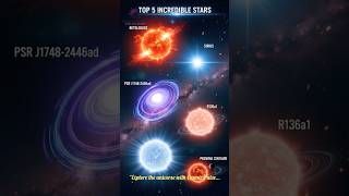 5 incredible stars 🌟 #CosmicPulse #Stars #Space #Universe #Shorts 🚀