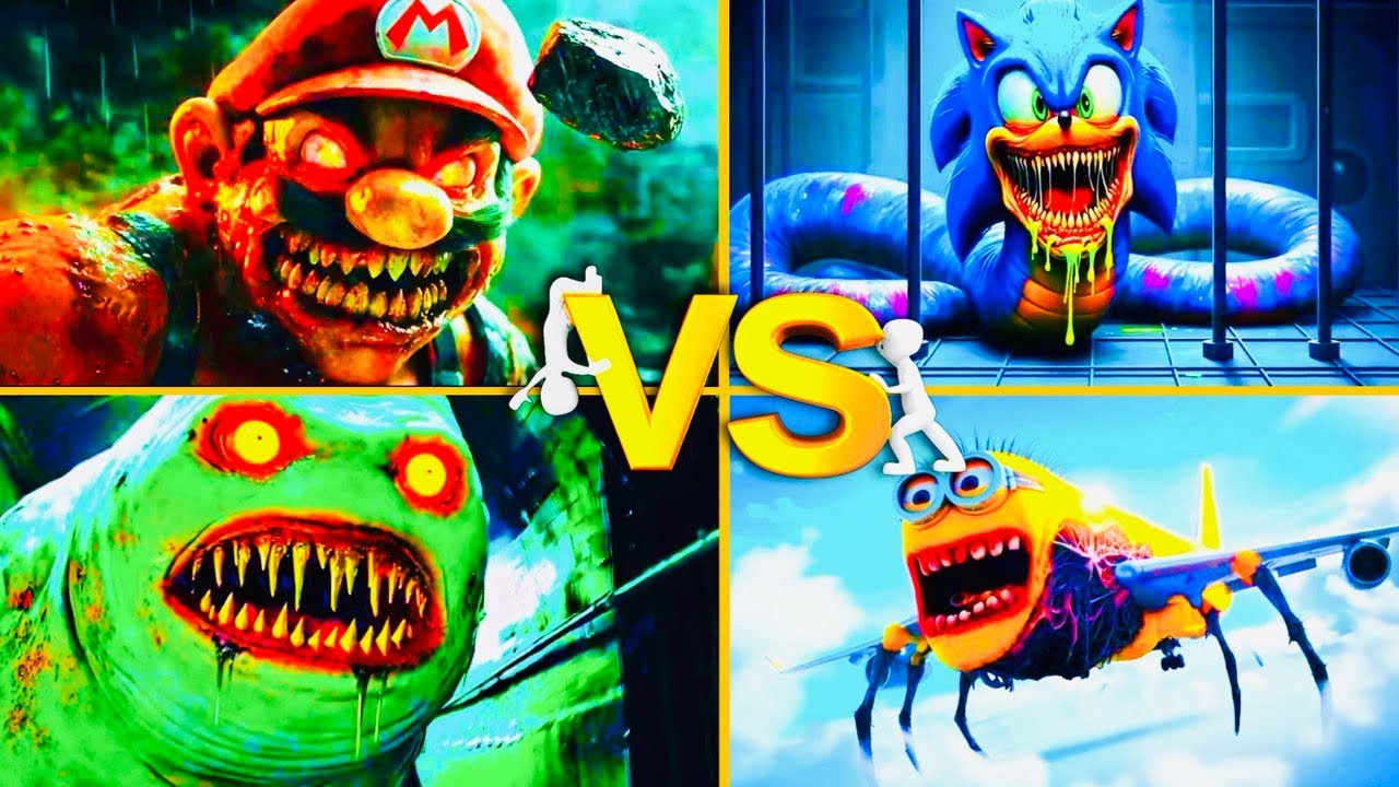 Sonic Monster 🆚 Minions Sky 🆚 Thomas Train Eater 🆚 Mario Monster – Tiles Hop EDM Rush