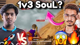 Admino 1v3 SOUL 🥵🚀 GodL vs SouL🔥🚨