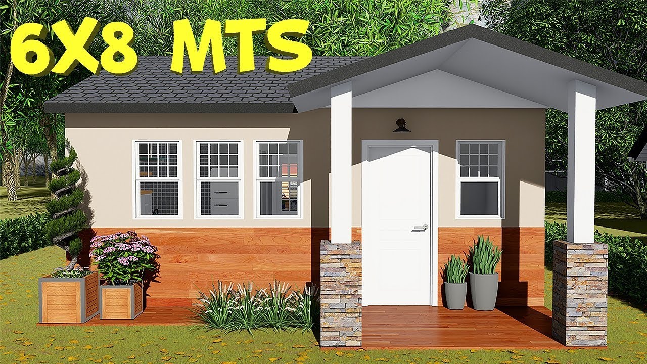 Plano De Casa De 6x8 Metros YouTube Plano De Casa De 6x8 Metros YouTube