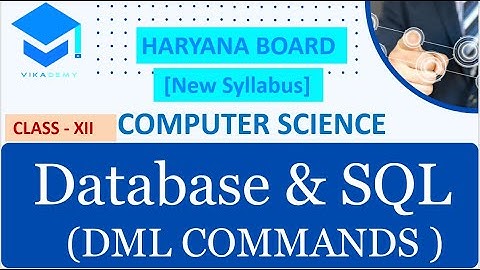 DML COMMANDS  || Data Manipulation Language ||  SQL COMMANDS  || UNIT 3 || DATABASE & SQL