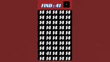 can you find [𝟰𝟭]within 10second?/#shortsfeed #trendingshorts #maths #puzzle #opticalillusion