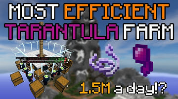 HOW TO BUILD the MOST EFFICIENT TARANTULA MINION Farm! | Hypixel Skyblock