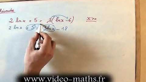 Méthode pour résoudre une équation avec des logarithmes.MATHS TERMINALE