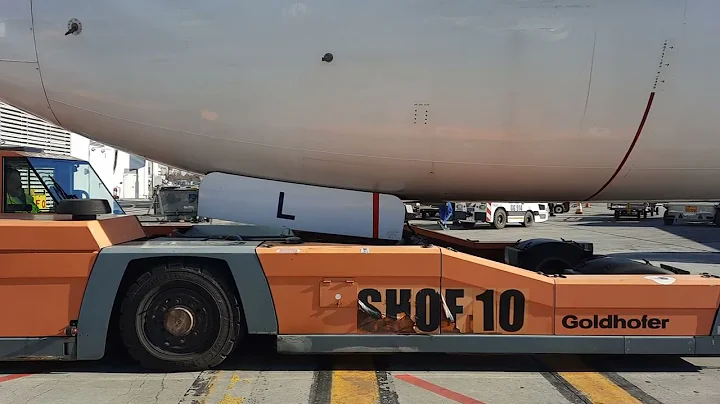 Lifting up for push back Boeing 737 800