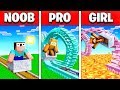 NOOB vs PRO vs GIRL FRIEND ROLLER COASTER MINECRAFT BUILD BATTLE! (Building Challenge)